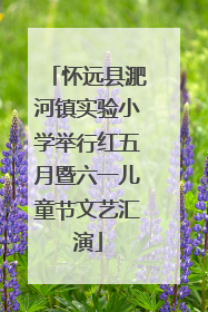 怀远县淝河镇实验小学举行红五月暨六一儿童节文艺汇演