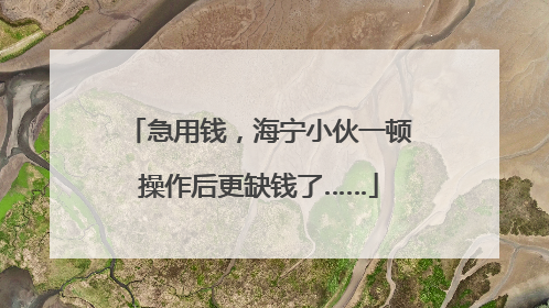 急用钱，海宁小伙一顿操作后更缺钱了……