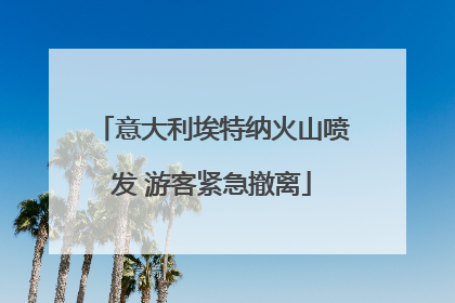 意大利埃特纳火山喷发 游客紧急撤离