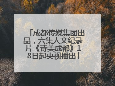 成都传媒集团出品，六集人文纪录片《诗美成都》18日起央视播出