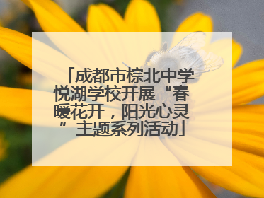成都市棕北中学悦湖学校开展“春暖花开，阳光心灵”主题系列活动