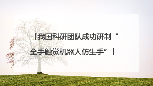 我国科研团队成功研制“全手触觉机器人仿生手”