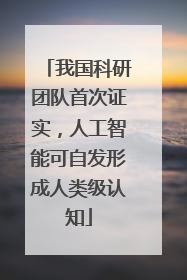 我国科研团队首次证实，人工智能可自发形成人类级认知