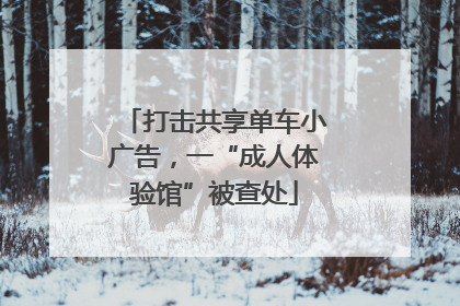 打击共享单车小广告，一“成人体验馆”被查处