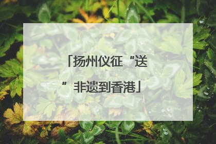 扬州仪征“送”非遗到香港