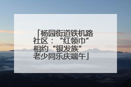 杨园街道铁机路社区：“红领巾”相约“银发族” 老少同乐庆端午