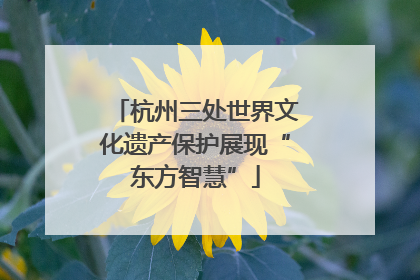 杭州三处世界文化遗产保护展现“东方智慧”