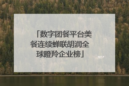 数字团餐平台美餐连续蝉联胡润全球瞪羚企业榜