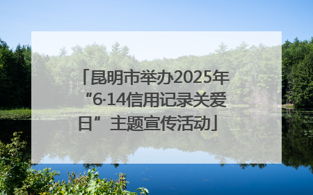 昆明市举办2025年“6·14信用记录关爱日”主题宣传活动