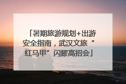 暑期旅游规划+出游安全指南，武汉文旅“红马甲”闪耀高招会