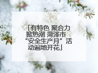 有特色 聚合力 掀热潮 菏泽市“安全生产月”活动遍地开花