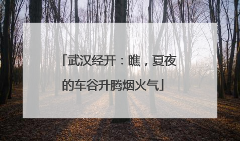 武汉经开：瞧，夏夜的车谷升腾烟火气