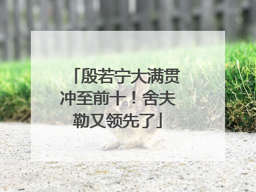 殷若宁大满贯冲至前十！舍夫勒又领先了