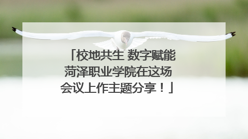 校地共生 数字赋能 菏泽职业学院在这场会议上作主题分享！