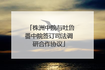 株洲中院与吐鲁番中院签订司法调研合作协议