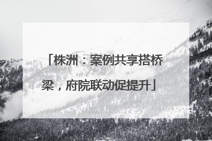 株洲：案例共享搭桥梁，府院联动促提升