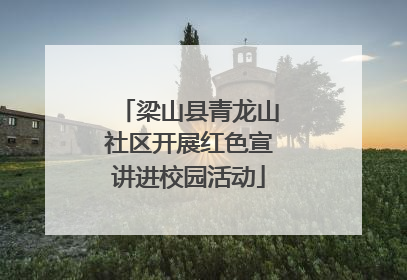 梁山县青龙山社区开展红色宣讲进校园活动