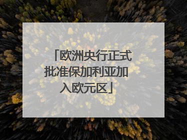 欧洲央行正式批准保加利亚加入欧元区
