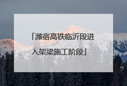潍宿高铁临沂段进入架梁施工阶段
