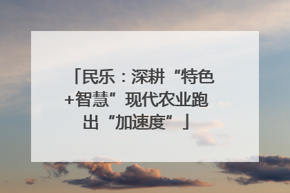 民乐：深耕“特色+智慧”现代农业跑出“加速度”