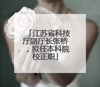 江苏省科技厅副厅长张桥，拟任本科院校正职