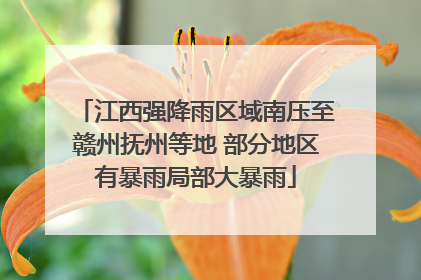 江西强降雨区域南压至赣州抚州等地 部分地区有暴雨局部大暴雨