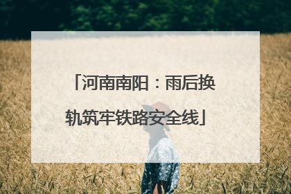河南南阳：雨后换轨筑牢铁路安全线