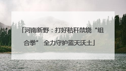 河南新野：打好秸秆禁烧“组合拳” 全力守护蓝天沃土