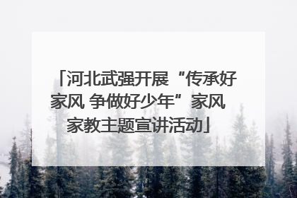 河北武强开展“传承好家风 争做好少年”家风家教主题宣讲活动