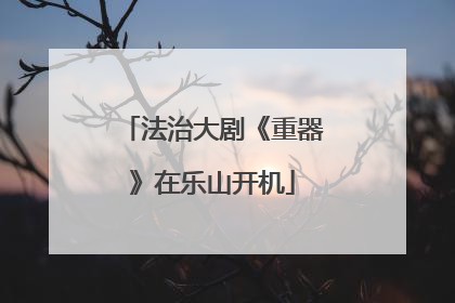 法治大剧《重器》在乐山开机