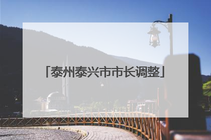 泰州泰兴市市长调整