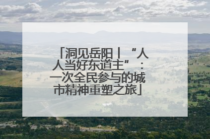洞见岳阳丨“人人当好东道主”：一次全民参与的城市精神重塑之旅