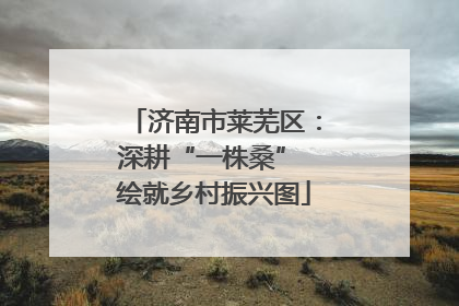 济南市莱芜区：深耕“一株桑” 绘就乡村振兴图