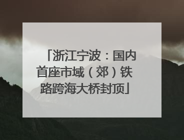 浙江宁波：国内首座市域（郊）铁路跨海大桥封顶