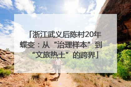浙江武义后陈村20年蝶变：从“治理样本”到“文旅热土”的跨界