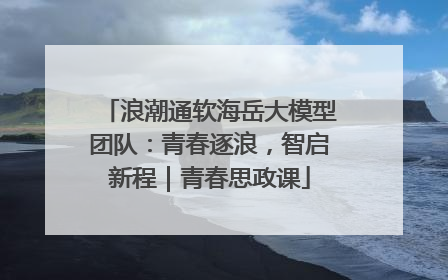 浪潮通软海岳大模型团队：青春逐浪，智启新程｜青春思政课