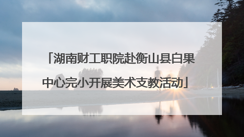 湖南财工职院赴衡山县白果中心完小开展美术支教活动
