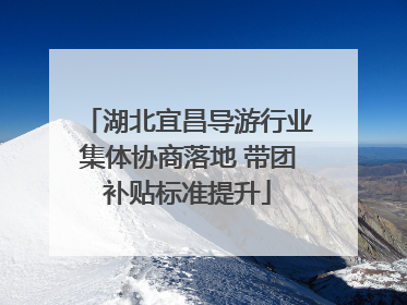 湖北宜昌导游行业集体协商落地 带团补贴标准提升