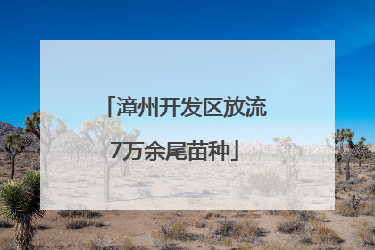 漳州开发区放流7万余尾苗种