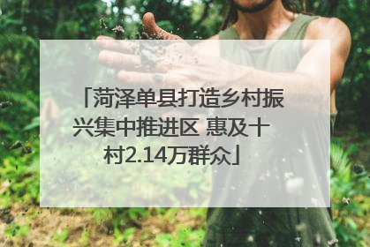 菏泽单县打造乡村振兴集中推进区 惠及十村2.14万群众