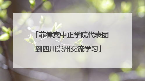菲律宾中正学院代表团到四川崇州交流学习