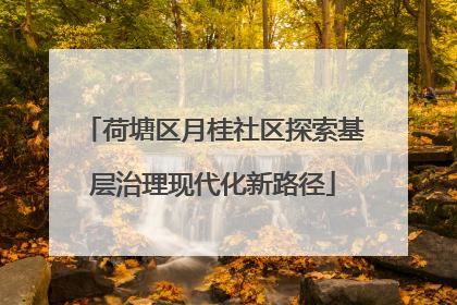 荷塘区月桂社区探索基层治理现代化新路径