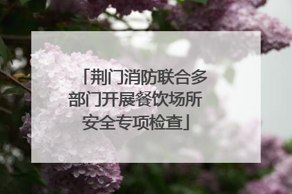 荆门消防联合多部门开展餐饮场所安全专项检查