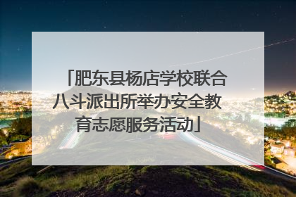 肥东县杨店学校联合八斗派出所举办安全教育志愿服务活动