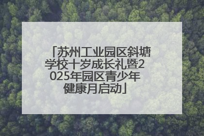 苏州工业园区斜塘学校十岁成长礼暨2025年园区青少年健康月启动