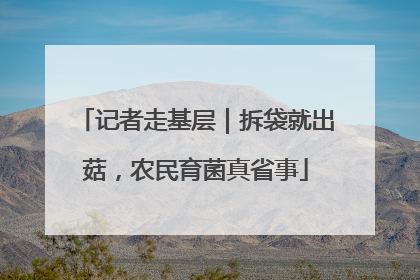 记者走基层｜拆袋就出菇，农民育菌真省事