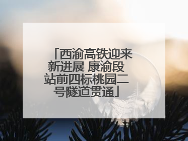 西渝高铁迎来新进展 康渝段站前四标桃园二号隧道贯通