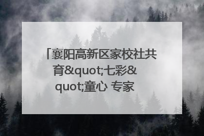 襄阳高新区家校社共育"七彩"童心 专家团支招智慧育儿