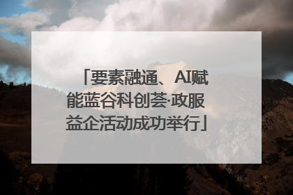 要素融通、AI赋能蓝谷科创荟·政服益企活动成功举行