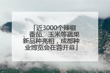 近3000个辣椒、番茄、玉米等蔬果新品种亮相，成都种业博览会在蓉开幕